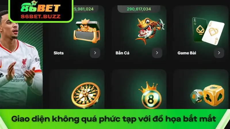 Giới Thiệu 86bet – Những Nét Đặc Biệt Của Nhà Cái Top 1 3 Một website hiện đại từ giao diện tới đồ họa
