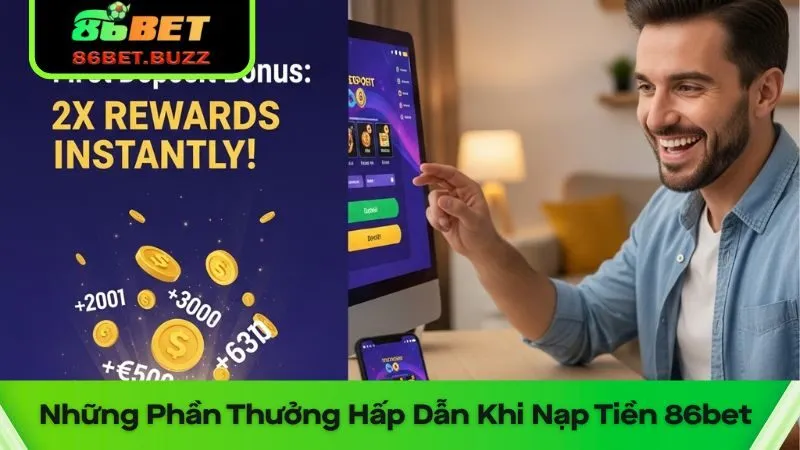 Hướng Dẫn Nạp Tiền 86bet - 3 Lưu Ý Quan Trọng Cần Nắm 2 Những phần thưởng hấp dẫn khi nạp tiền 86bet